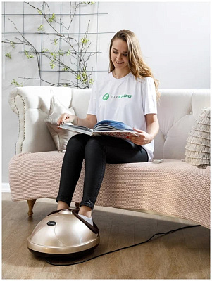 картинка Роликово-компрессорный массажер для ног с ИК-прогревом Foot Therapy (кофейный) от интернет-магазина Ортимед
